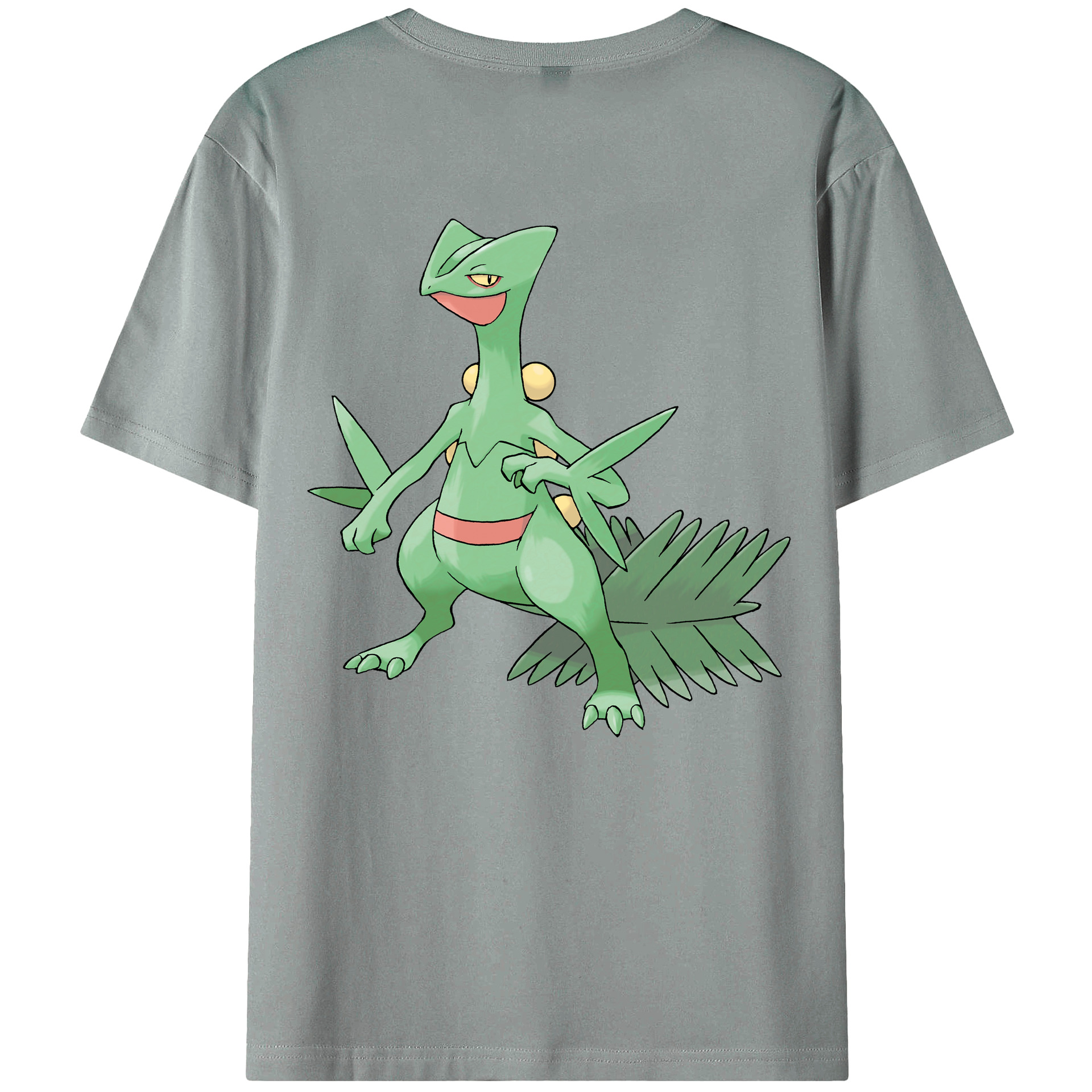 （画像用） ポケットモンスター Pokémon 綿100％ メンズ半袖Tシャツ（バックプリント） 通気性